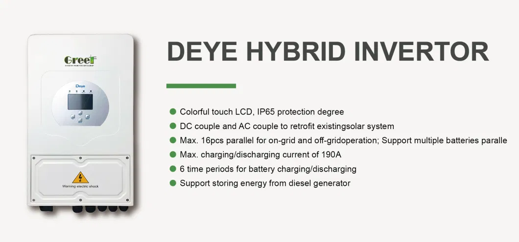 10kw 20kw Hybrid Solar System for Home/Farm/Commercial Use
