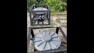 5KW-100RPM कोरलेस एक्सियल फ्लक्स पीएम जेनरेटर ब्राजील में काम कर रहा है #corelessgenerator#axialfluxgenerator