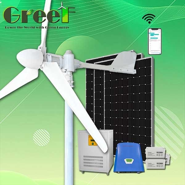 ऑफ ग्रिड ऑन ग्रिड सिस्टम के साथ 2KW 3KW आसान इंस्टालेशन हॉरिजॉन्टल एक्सिस विंड टर्बाइन