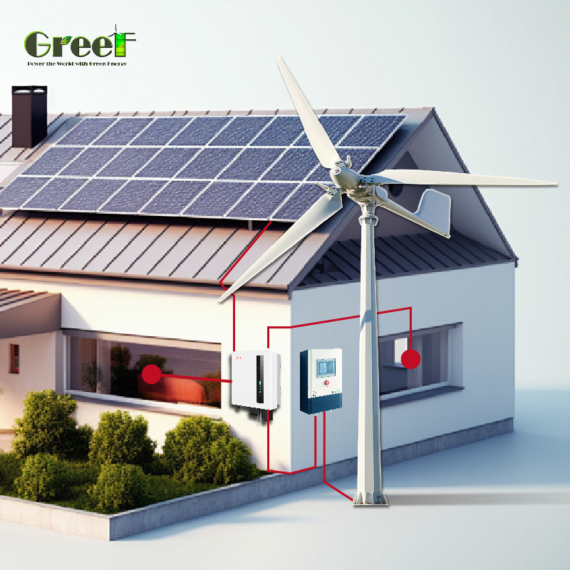 98% हाइब्रिड सोलर सिस्टम 8Kw-10Kw रेटेड आउटपुट पावर और 110/220V आउटपुट वोल्टेज के साथ