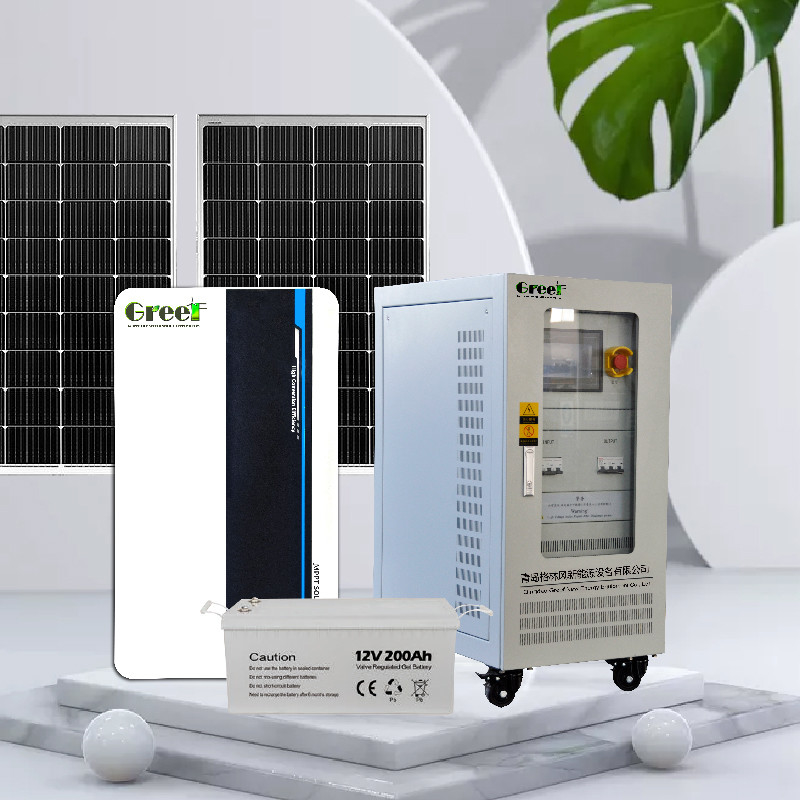 48-240V आउटपुट वोल्टेज 5kw ऑफ-ग्रिड सौर प्रणाली जेल बैटरी का उपयोग करना