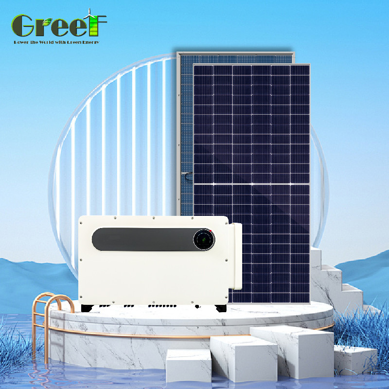 मोनोक्रिस्टलिन 1kW-100kW सौर पैनल अधिकतम ऊर्जा उत्पादन के लिए निगरानी के साथ ग्रिड टाई सिस्टम