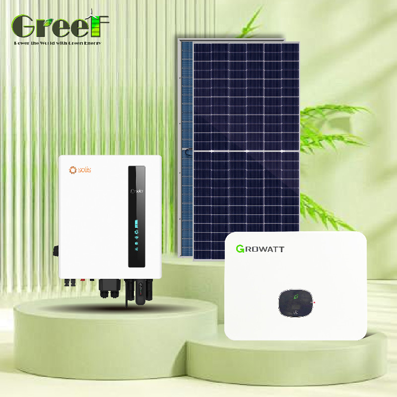 मोनोक्रिस्टलिन 1kW-100kW सौर पैनल अधिकतम ऊर्जा उत्पादन के लिए निगरानी के साथ ग्रिड टाई सिस्टम