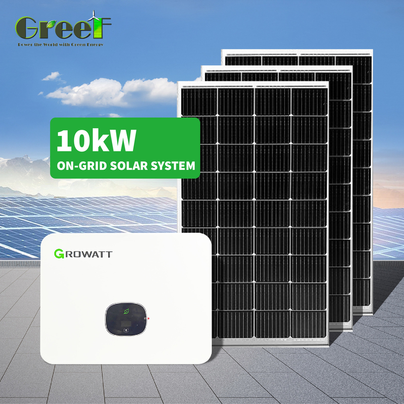 वास्तविक समय निगरानी ग्रिड टाई सौर पैनल प्रणाली 1kW-100kW क्षमता मोनोक्रिस्टलीय पैनल