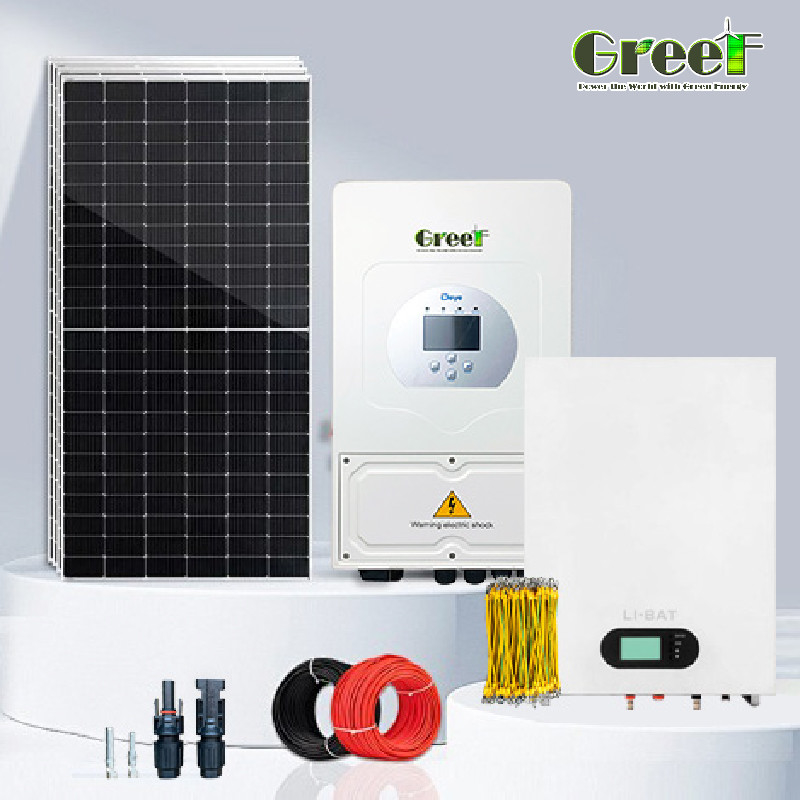 8Kw-10Kw शुद्ध साइन वेव हाइब्रिड सौर प्रणाली 110/220V आउटपुट वोल्टेज के साथ