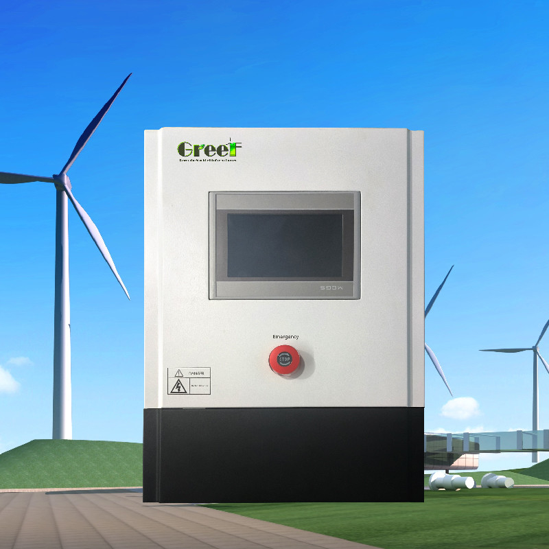 पवन जनरेटर प्रणालियों के लिए डंप भार के साथ 3kw 5kw एलसीडी टच स्क्रीन ऑन ग्रिड कंट्रोलर