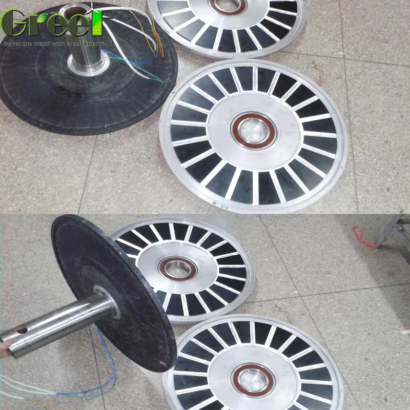 3 फेज़ कोरलेस स्थायी चुंबक जनरेटर 0.1kW-20kW कम टॉर्क