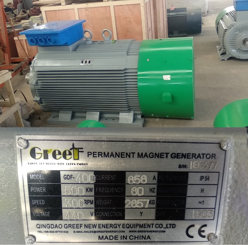 पवन टरबाइन के लिए 3 चरण 220V 380V लो स्पीड पीएम जनरेटर 50KW 200KW