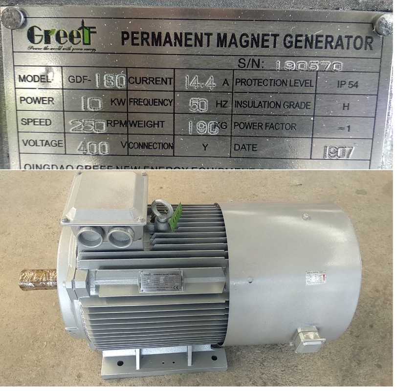 पवन टरबाइन के लिए 3 चरण 220V 380V लो स्पीड पीएम जनरेटर 50KW 200KW