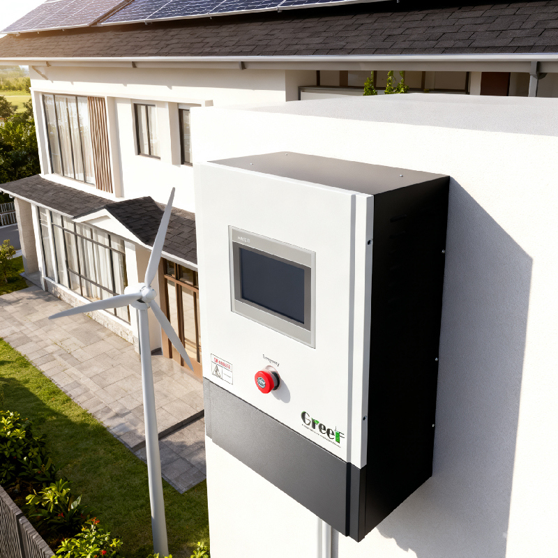 IP65 आउटडोर सुरक्षा, डबल सुरक्षा नियंत्रण प्रणाली और तीन चरण डंप लोड ब्रेक प्रणाली के साथ ग्रिड नियंत्रक पर