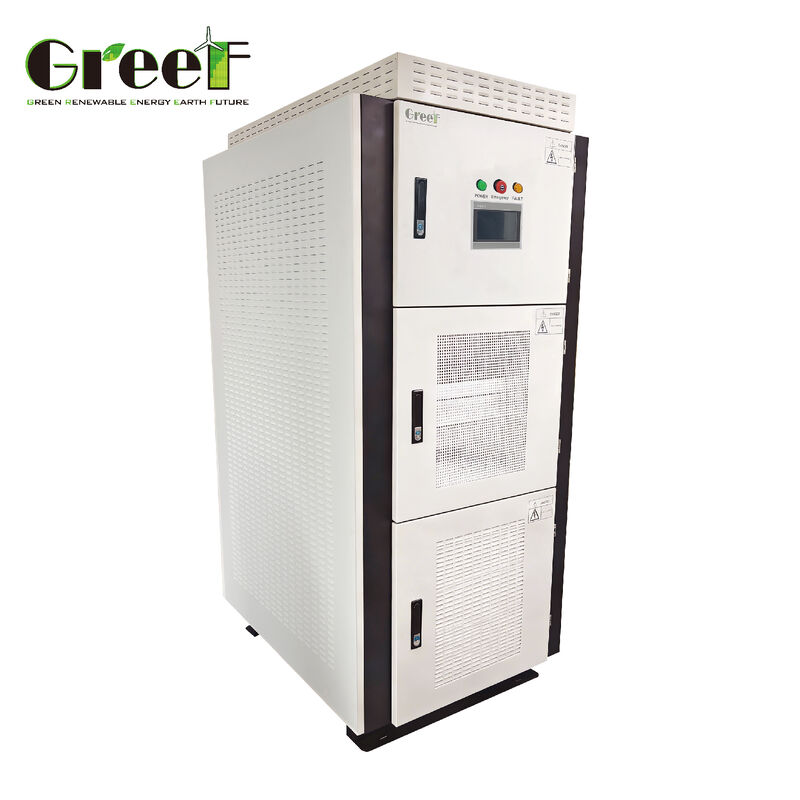 50 हर्ट्ज 60 हर्ट्ज आउटपुट आवृत्ति ऑन ग्रिड कंट्रोलर 240-550 वी डीसी इनपुट वोल्टेज रेंज और सतत ऊर्जा प्रणालियों के लिए एलसीडी स्मार्ट टच स्क्रीन के साथ