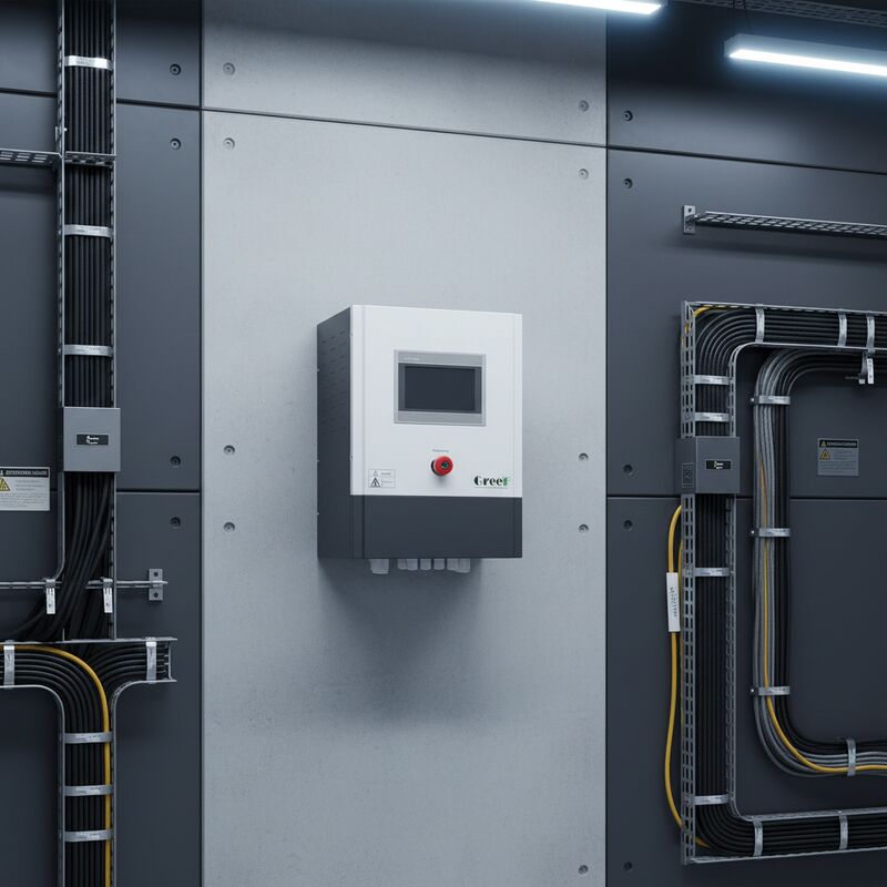 आरएस485 यूएसबी जीपीआरएस वाईफाई ईथरनेट संचार इंटरफ़ेस और 1.5 किलोवाट से 100 किलोवाट आउटपुट पावर के साथ एलसीडी टच स्क्रीन डिस्प्ले ऑन ग्रिड कंट्रोलर