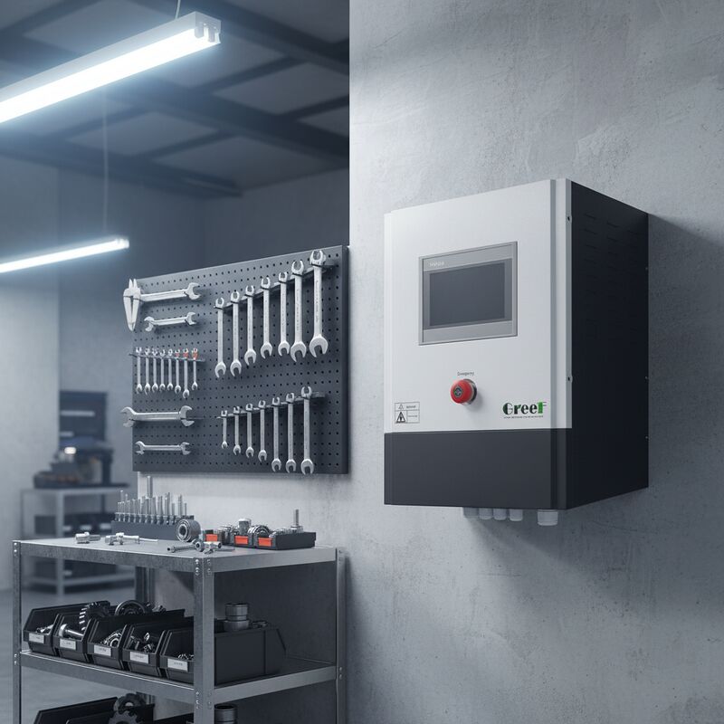 मैनुअल फ़ंक्शन रीसेट ऑन ग्रिड कंट्रोलर विद फोर्स्ड एयर कूलिंग एंड रेगुलेटेड सप्लाई आउटपुट फॉर एफिशिएंट पावर मैनेजमेंट