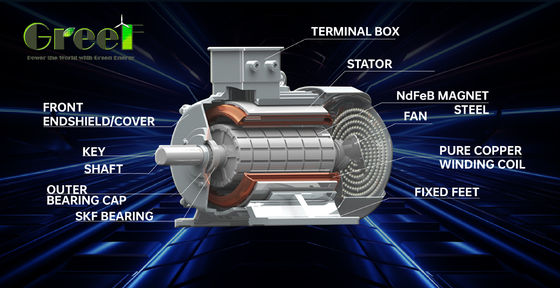 कम आरपीएम स्थायी चुंबक जनरेटर अनुकूलित 5kw 10kw 50kw 200kw 3 साल की वारंटी के साथ